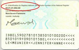 Die National-Register-Nummer
